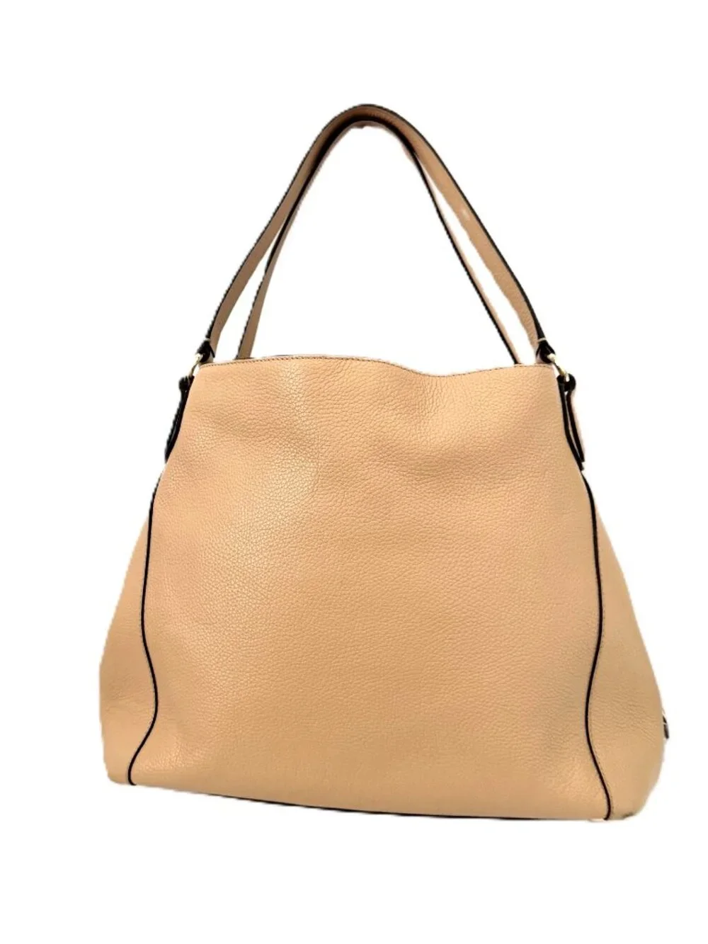 COACH Edie 31 Pebbled Leather Shoulder Bag Nude Tan 36464